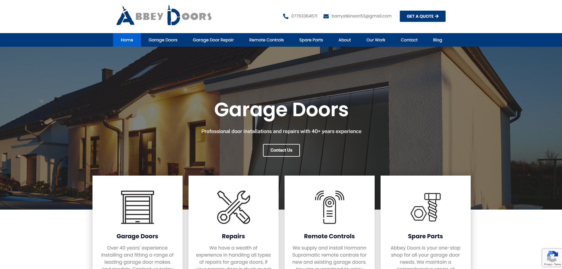Abbey Garage Doors Website