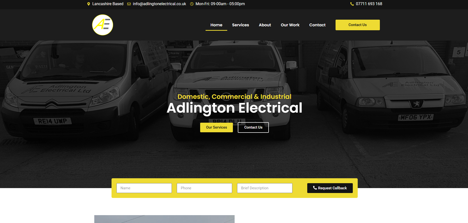 Professional Trade Website Example