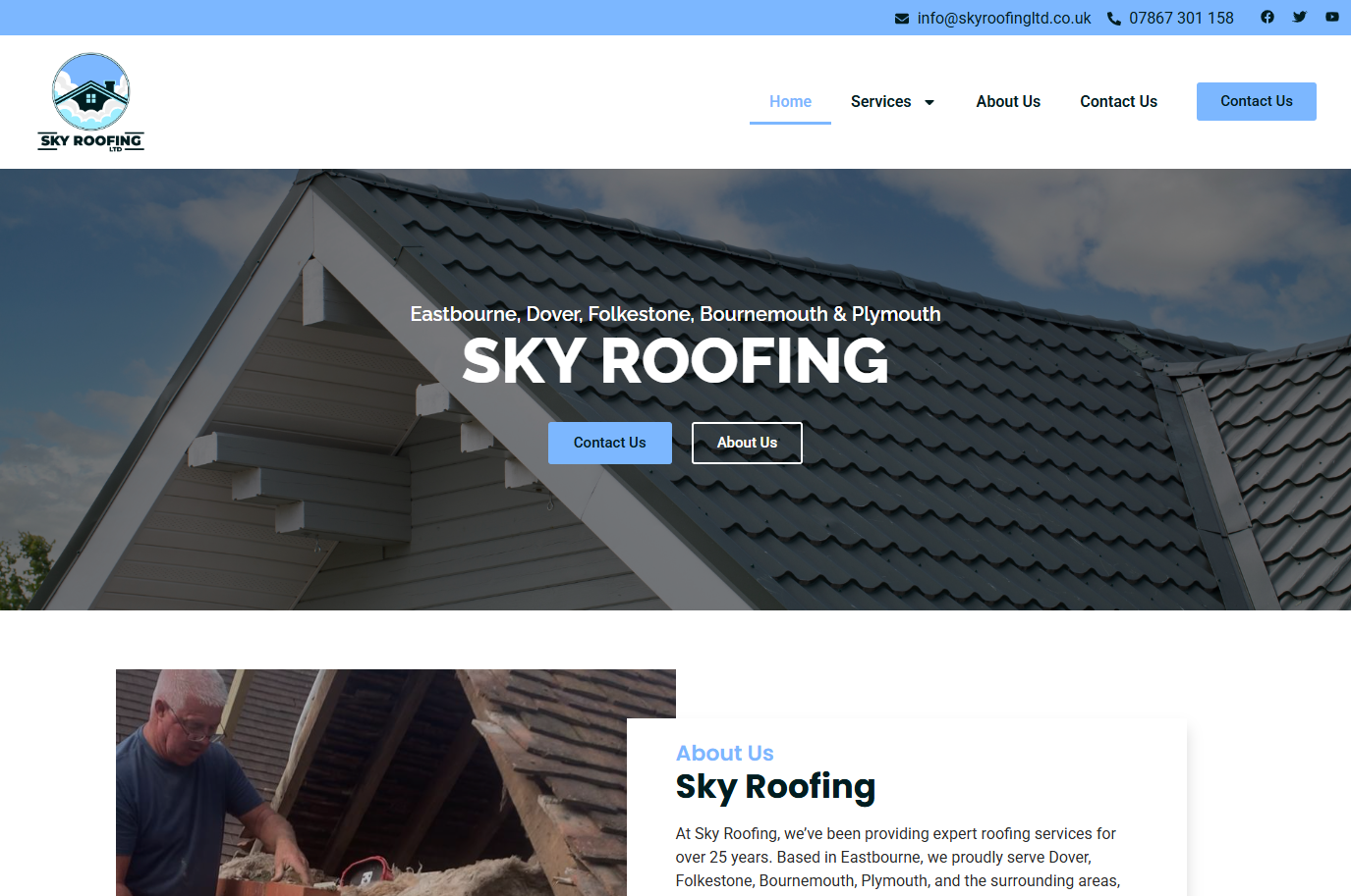 Sky Roofing Website